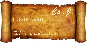 Csizik Judit névjegykártya